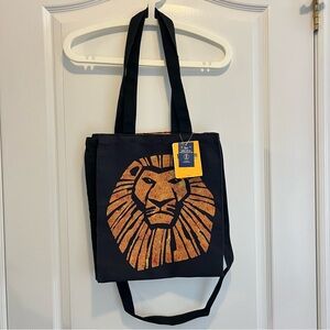Disney The Lion King Tote Bag Black & Gold Dual Shoulder & Crossbody Straps